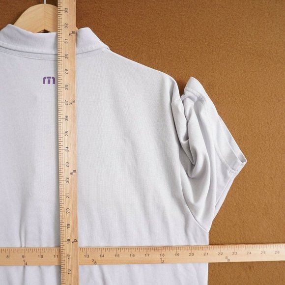 Travis Mathew Mens Shirt Polo Short Sleeve Gray Pu - Picture 5 of 6